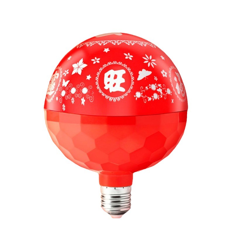 Spring Festival New Year Colorful Automatic Color-changing Light Bulb Happy New Year Happy Fortune Light Festive Atmosphere Light Decorative Light