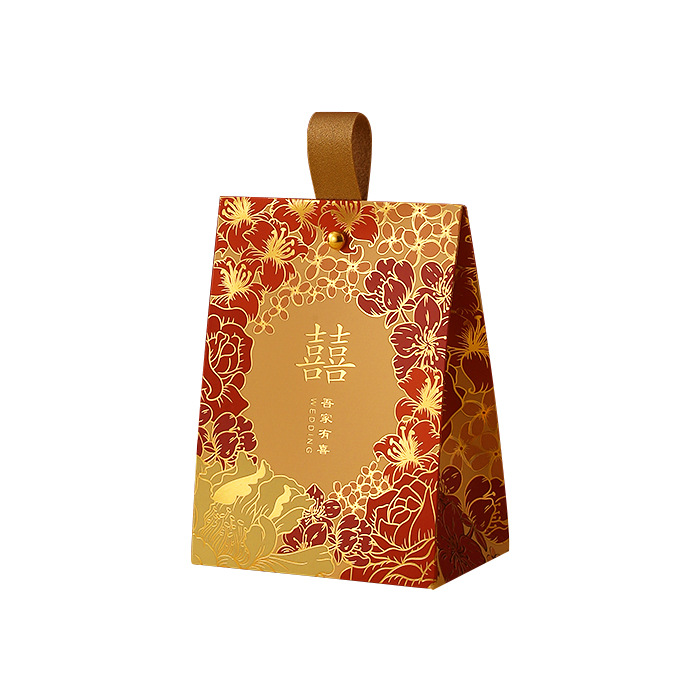 2024 Wedding Candy Box Satchel Wedding Candy Bag Wedding Return Gift Special Candy Packaging Empty Box High-end