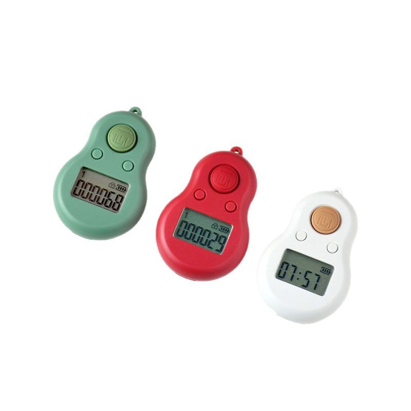 One heart new manual luminous reading counter hanging neck electronic digital display can see the time portable counting counter