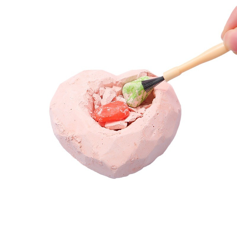 Archaeological excavation love gem creative children's educational handmade DIY toys wholesale kindergarten exploration handmade workshop