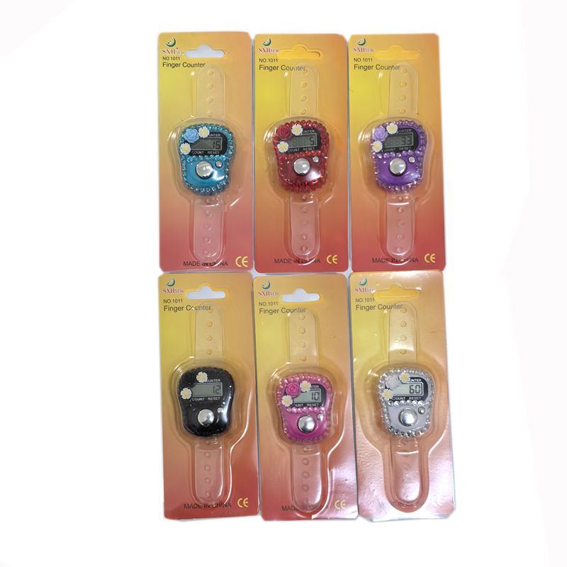 Foreign trade ring with flower drill counter counter point drill finger ring counter drill ring counter press