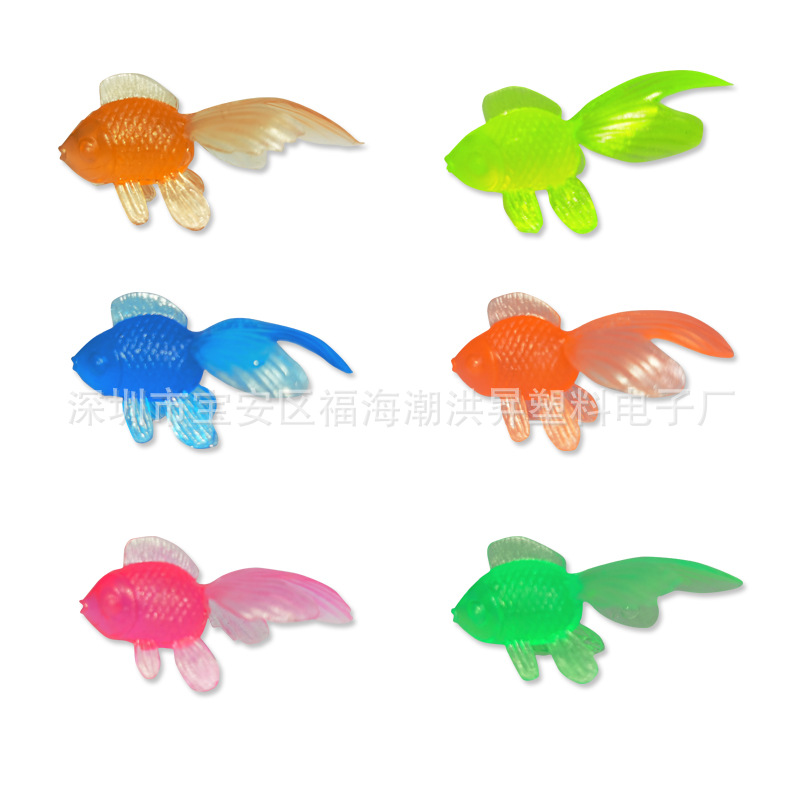 Игрушка маленькой золотой рыбки, пластиковая, экологически чистая, красочная, искусственная морская модель, подарок Gashapon