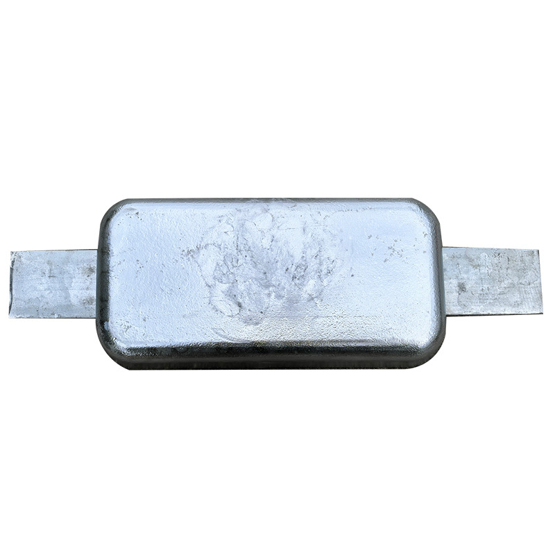 Anti-Corrosion Zinc Block with Iron Sheet Welded Zinc Anode with Fixed Feet for Ship Sacrificial Anode Zinc Plate Cathodic Protection