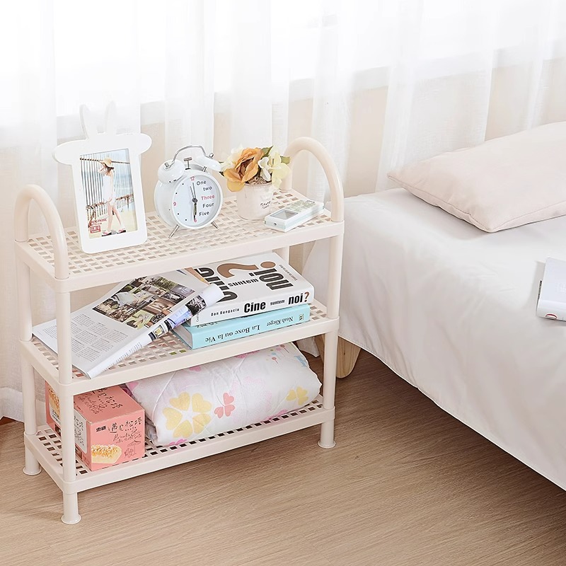 Plastic Shoe Rack Simple Doorway Multi-Layer Assembly Dormitory Small Shoe Rack Home Shoe Cabinet White Storage Rack