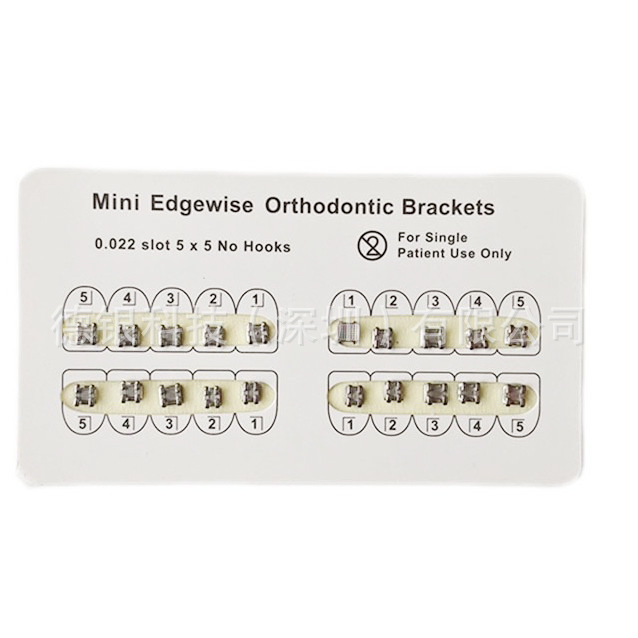 Orthodontic Brackets, Card Brackets, Metal Brackets, Mini Straight Wire Brackets, Mbt/Roth Brackets