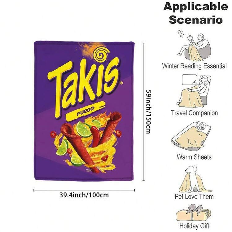 1Pc Food Packaging Bag Flannel Blanket/Soft Warm All Season