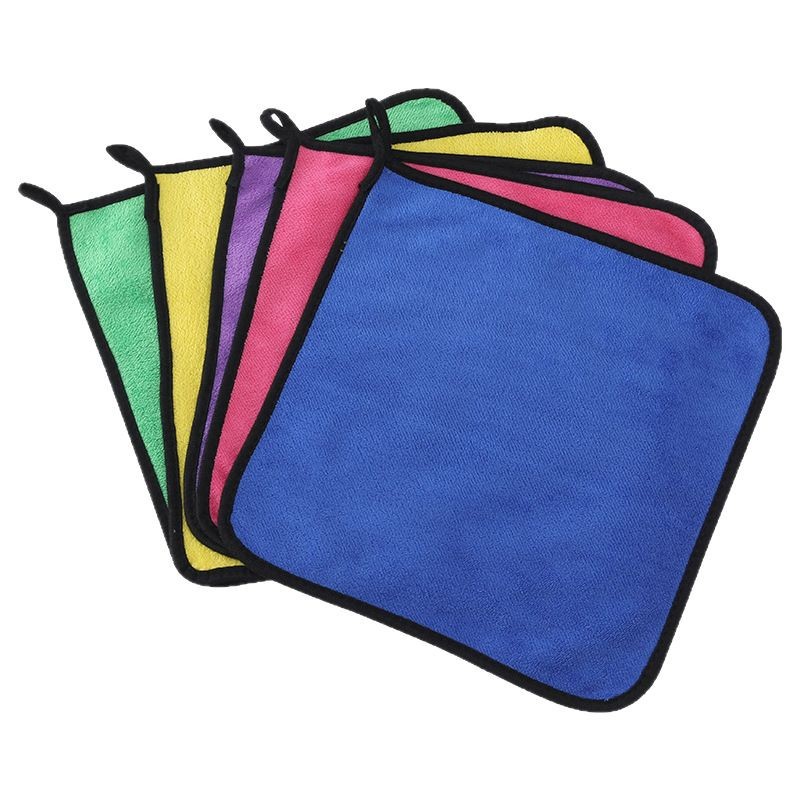 Car Cleaning Towel Car Washing Towel Coral Fleece Double-sided Thickened No Marks Cleaning Towel Kitchen Wipe Scrubbing Cloth Wool