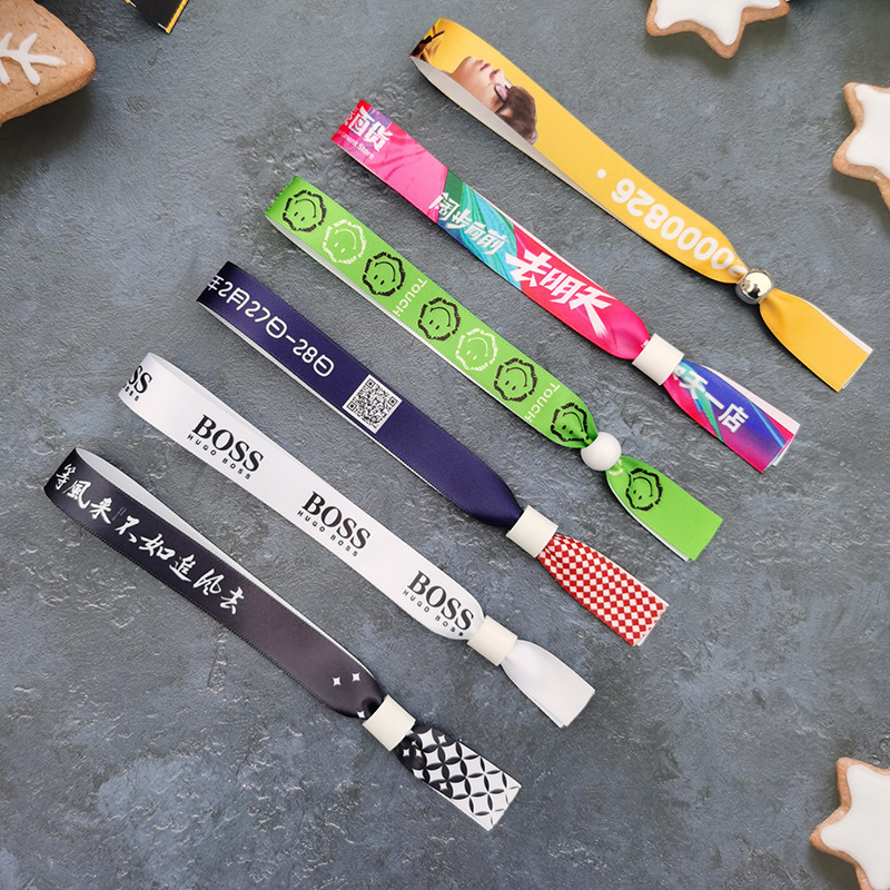 Disposable Ribbon Bracelet Event Admission Trial Music Festival Wristband Team Ticket Meeting Sign-In Polyester Wrist