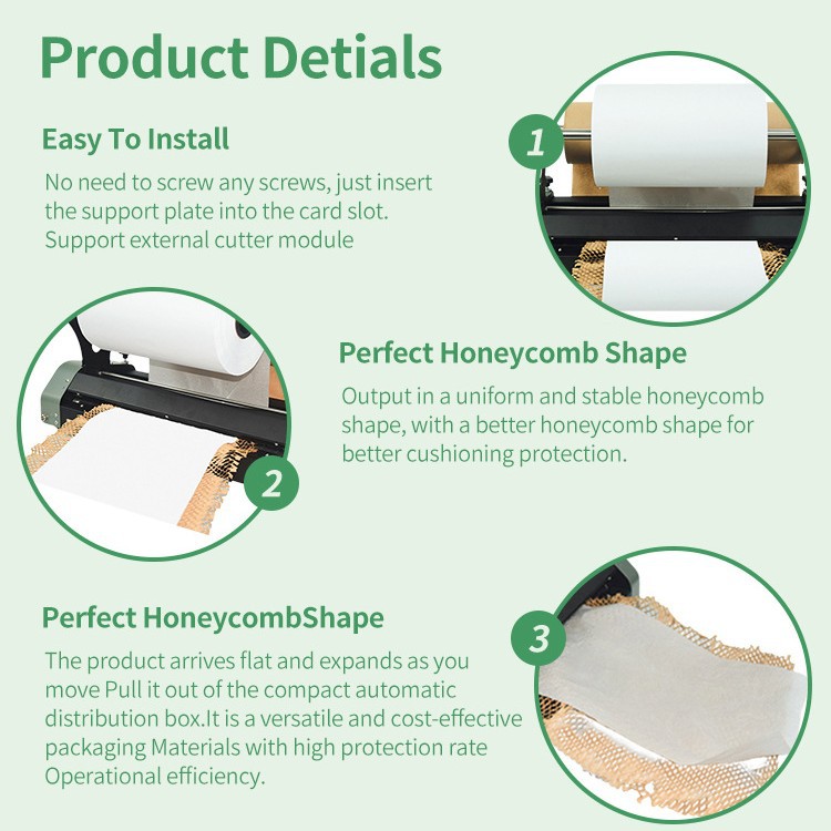 Cross-Border Fully Automatic Honeycomb Paper Machine Express Transportation Protection Buffer Shock Absorption Packaging Machine Cowhide Honeycomb Paper Walking Machine