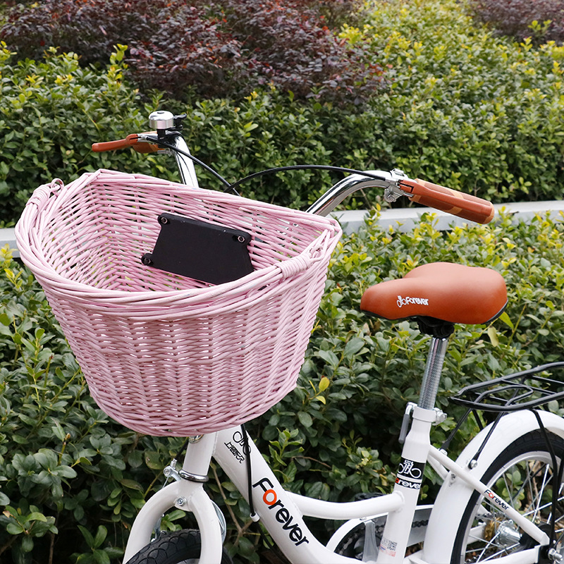 Wicker white basket spray paint basket basket basket dual-use frame bicycle pastoral style basket