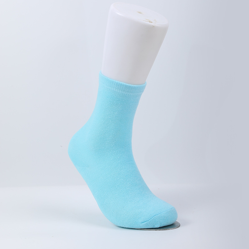 Gel anti-cracking socks cotton autumn and winter men's mid-calf solid color foot crack socks women's full rubber foot crack socks