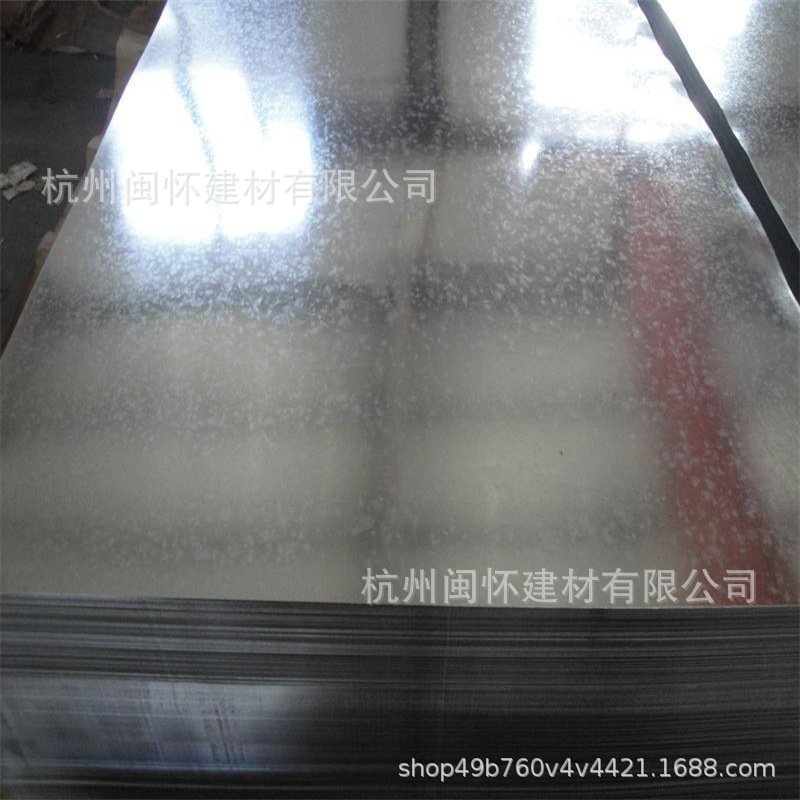 Zhejiang Hangzhou Galvanized Sheet in Stock Can Be Cut Hot-Dip Galvanized Iron Sheet Ventilation Duct Material Q235 with or Without Flower Galvanization