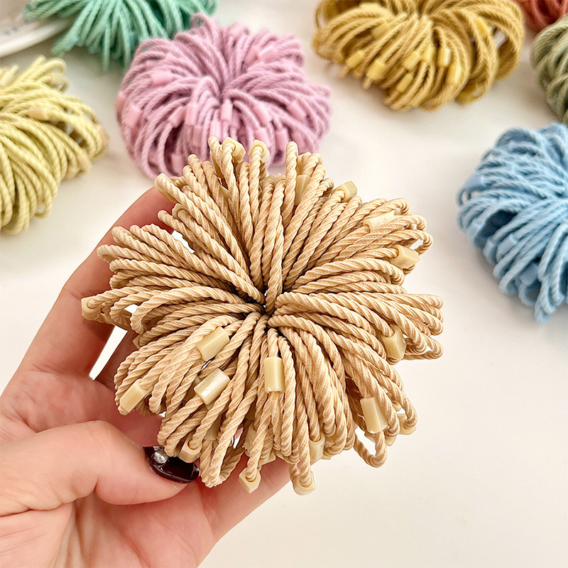 Threaded Colorfulful Kidsren's Rubber Band Does Not Hurt the Baby's Hair Tie High Elastic Twist Braid Headband DIY Accessories