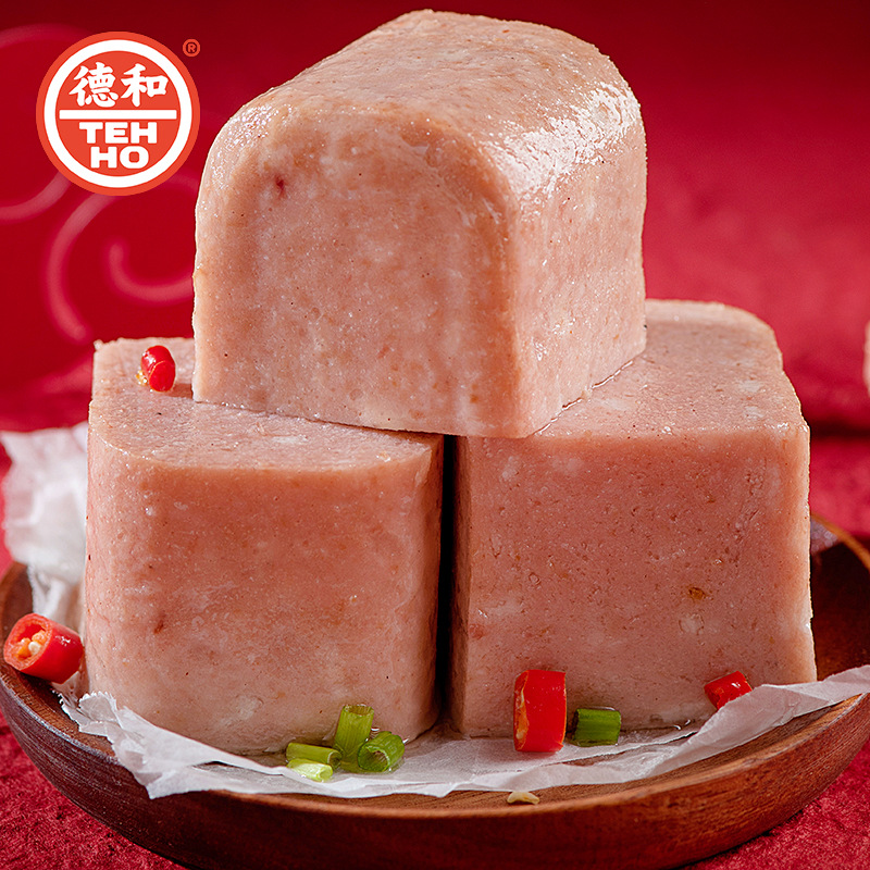 Dehe Canned Luncheon Meat Hot Pot Camping Sandwich Instant Food Whole Box Wholesale Catering Commercial Ham Canned Food