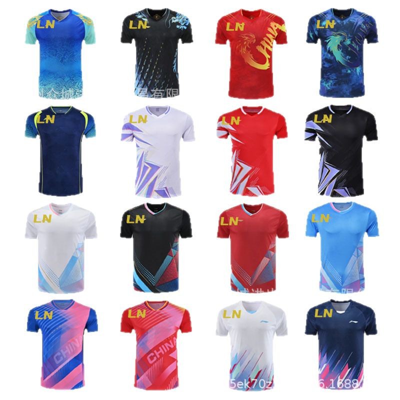 Summer and Autumn New Style Table Tennis Clothing Men's and Women's Quick-drying Sports Short-sleeved Breathable Training Clothing Competition Clothing Training Clothing Breathable