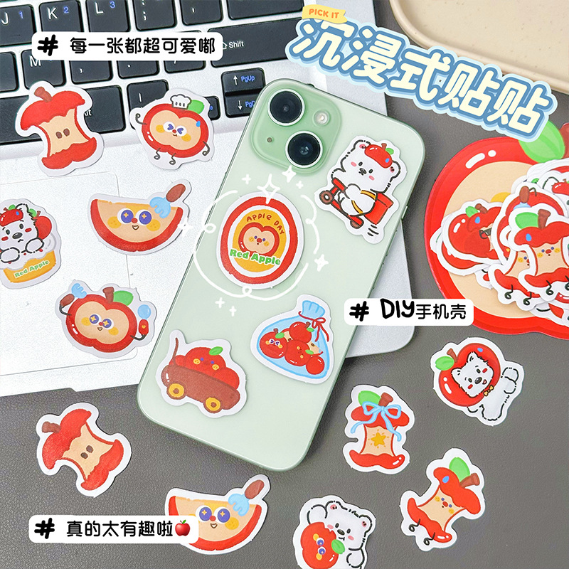 Apple Duoduo Sticker Pack Ins Style Handbook Sticker DIY Self-Adhesive Sticker Cartoon Mobile Phone Water Cup Decoration Paste