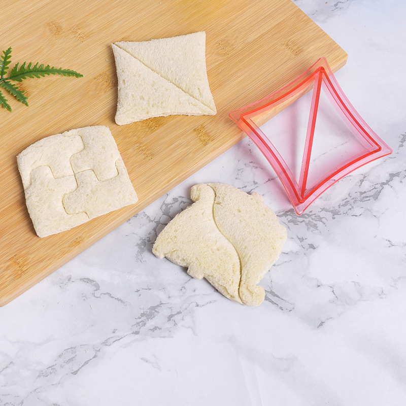 DIY Bread Cutting Puzzle-Shaped Sandwich Mold Toast Cutting Dinosaur Bread Mold Lunch Mold