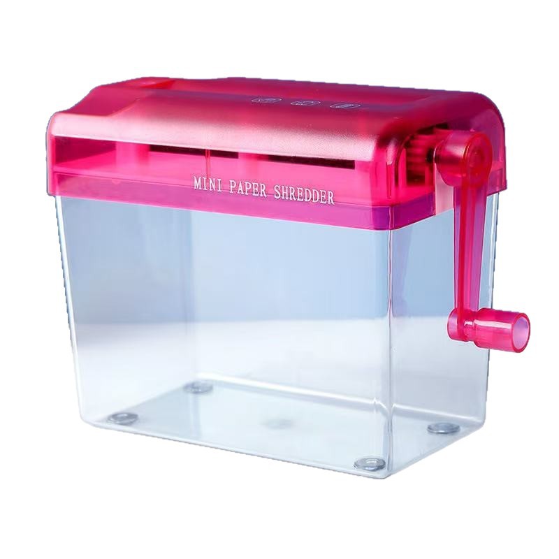 Hand-Cranked Paper Shredder A4A6 Small Strip Shredder Financial Notes Classy Confidential Office Document Desktop Paper Shredder