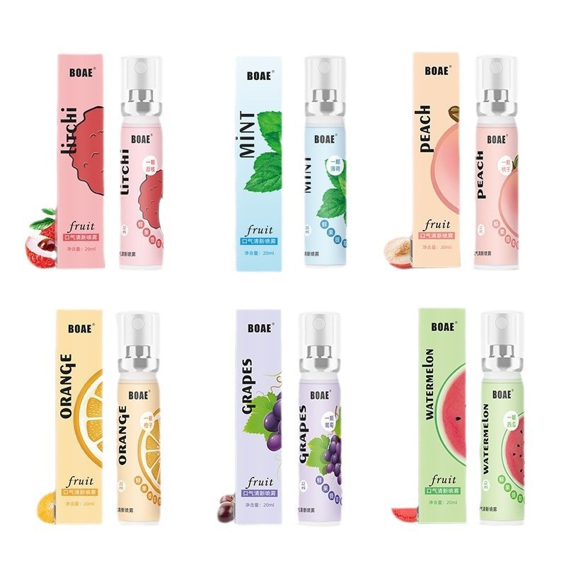 Boae Breath Freshener Spray Oral Fruit-Flavored Long-Lasting Fragrance Oral Spray for Students Cross-Border Dropshipping