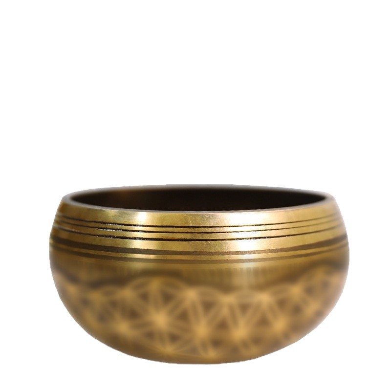 Nepal Buddha sound bowl Flower of life cross-border hot Singing bowl copper bowl bowl ornaments