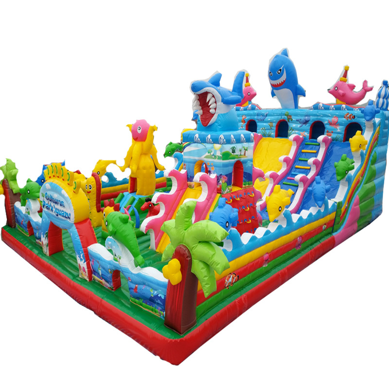 Inflatable castle manufacturers large outdoor trampoline children's park square outdoor stall amusement equipment trampoline