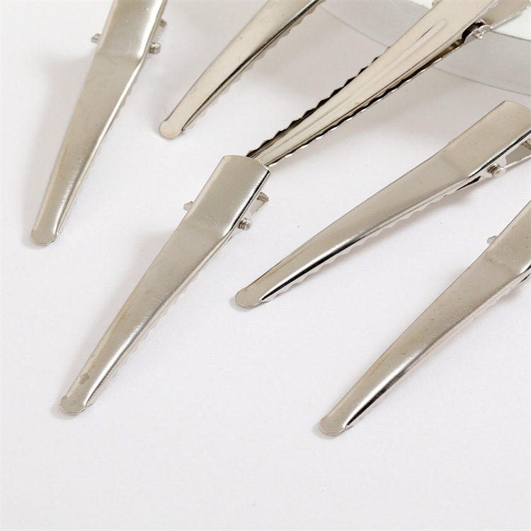 Factory direct supply 4/5/6cm duck bill clip accessories pointed nose clip Korean metal children's hair clip wholesale
