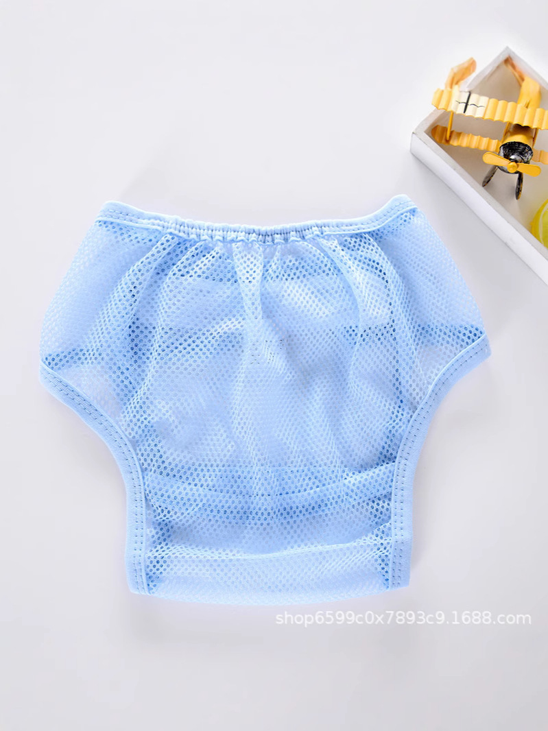 Baby Diaper Bag Summer Newborn Diaper Pants Tricolor Mesh Breathable Baby Meson Fixed Pants Waterproof Washable