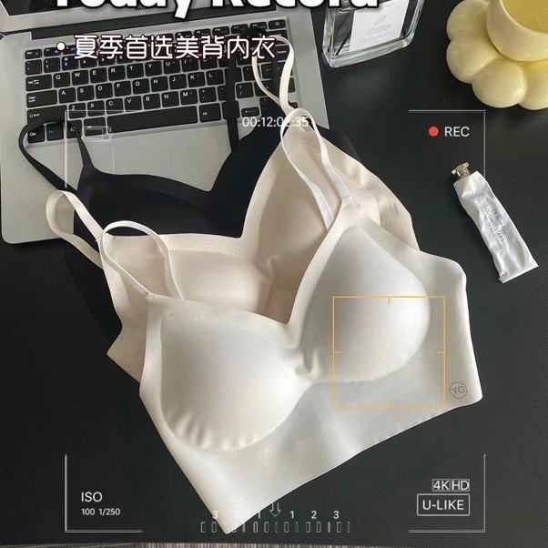 No bra push up drooping sexy light corner cup you support sexy beauty triangle sense anti-underwear French steel ring see