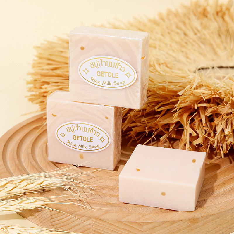 Cross-Border Foreign Trade Thai Rice Soap Spot Handmade Rice Soap Cold Process Soap Wedding Gift Souvenir Wholesale Delivery