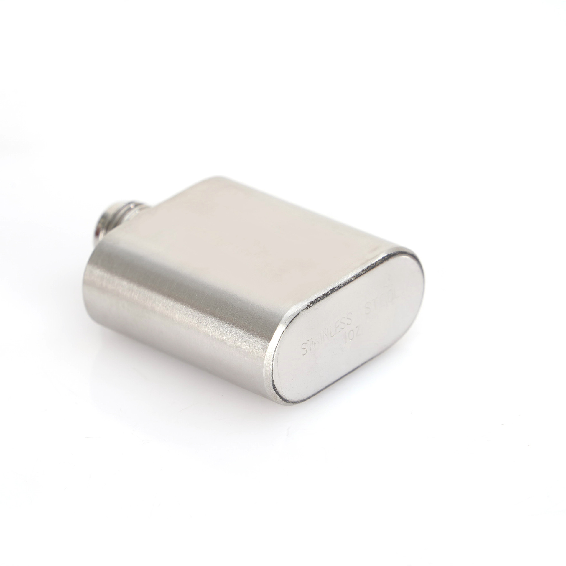 Amazon 1-10 oz stainless steel hip flask portable portable outdoor spray paint natural color wine white wine bottle