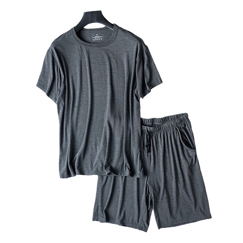 Modal Summer Pajamas Men's Thin Loose Short-Sleeved Shorts Can Be Worn Outside in Summer Sports Home Clothes Set