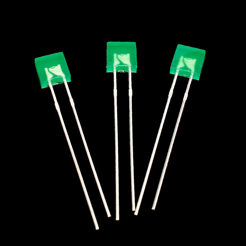 255 light-emitting diode green hair emerald green hair Green led plug-in highlight 2*5*5 square lamp beads green light