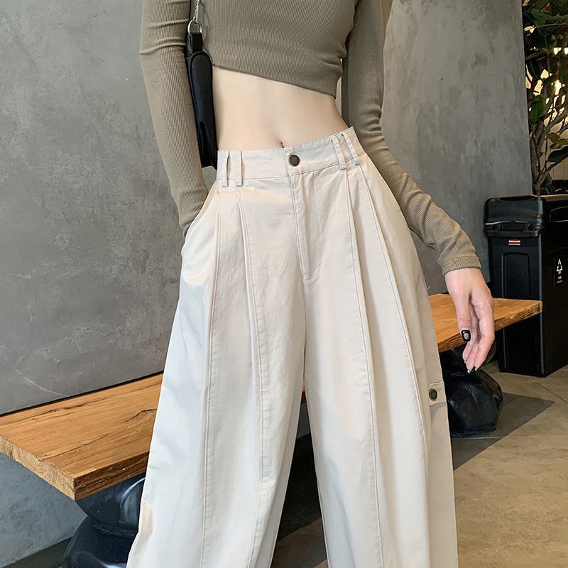 American overalls women's spring summer autumn 2025 new high waist loose casual suit high waist sports wide leg pants wholesale