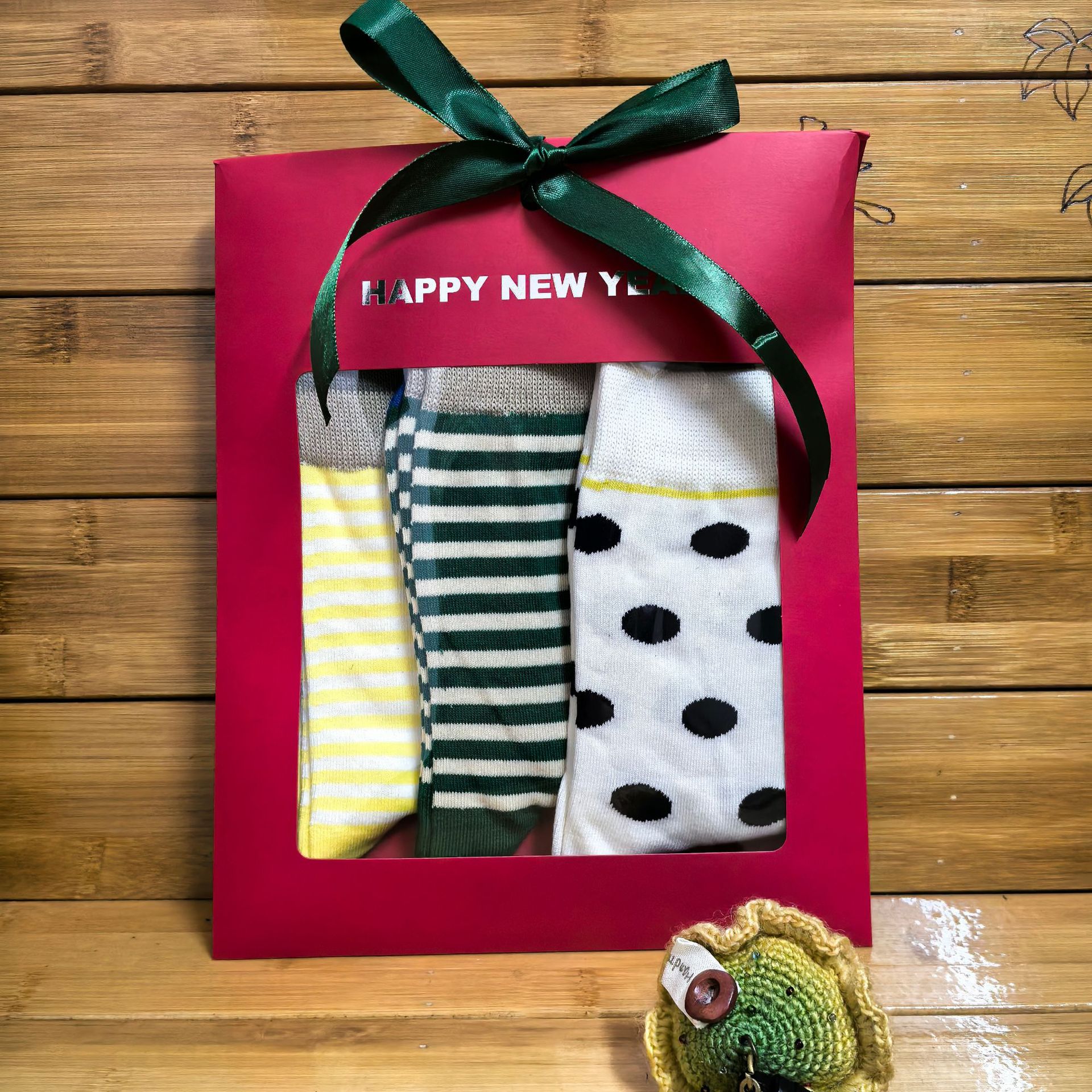 Sock Packaging Carton Red Cardboard Bag Window Envelope Packaging Bag General Version Now Available