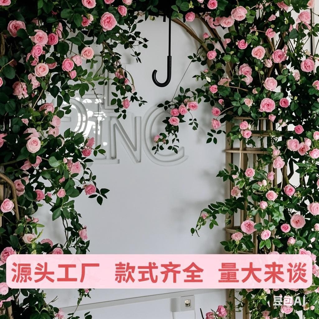 Искусственные цветы розы, вьющиеся цветы для декора стен, свадебное украшение, накладка на кондиционер