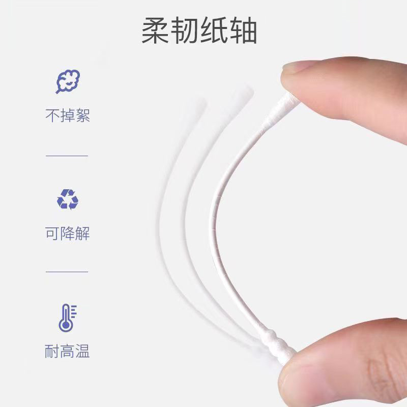 Children's Double Head Ear Disposable Cosmetic Cleaning Cotton Stick Infants 200 Boxed Cotton Swabs Factory Wholesale