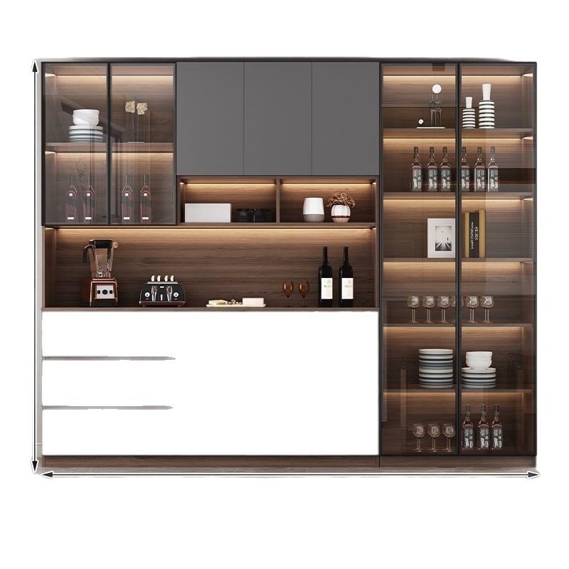 Customized Kitchen Sideboard Integrated Wall-Mounted Storage Cabinet Light Luxury Home Living Room Wine Cabinet Restaurant Cross-Border