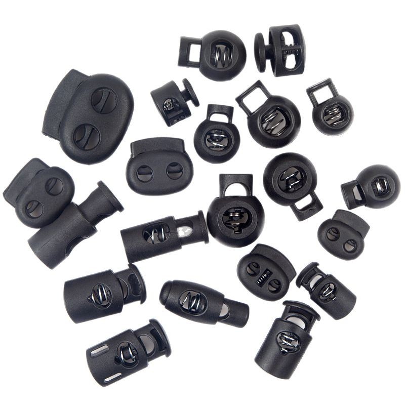 Factory wholesale in stock spring buckle pig nose buckle rope buckle elastic buckle cylindrical flat press mushroom mine round accessories
