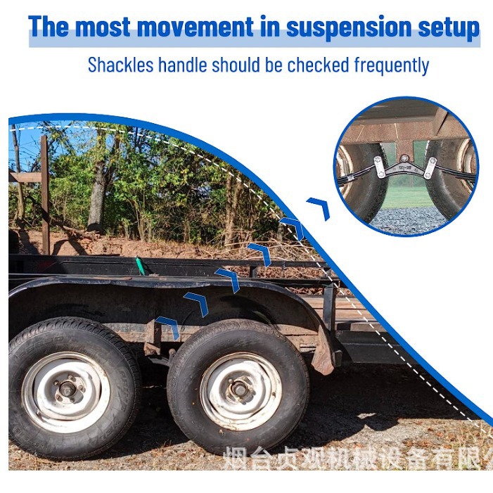 Trailer Handcuffs Kit for 3500-7200lbs Axles Tailored Shaft Series Axle Trailer Kit