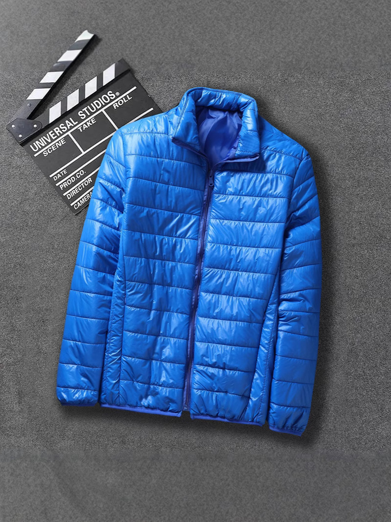 Cross-border Fashion Simple Trendy Cotton-padded Jacket Hooded Men's Short Top Youth Simple Solid Color Casual Jacket for Men