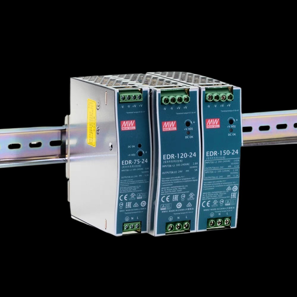Оригинальный источник питания Mean Well Edr-75-24 Рельсовый источник питания Edr-75-12 Тайвань 12V 24V 48V LED