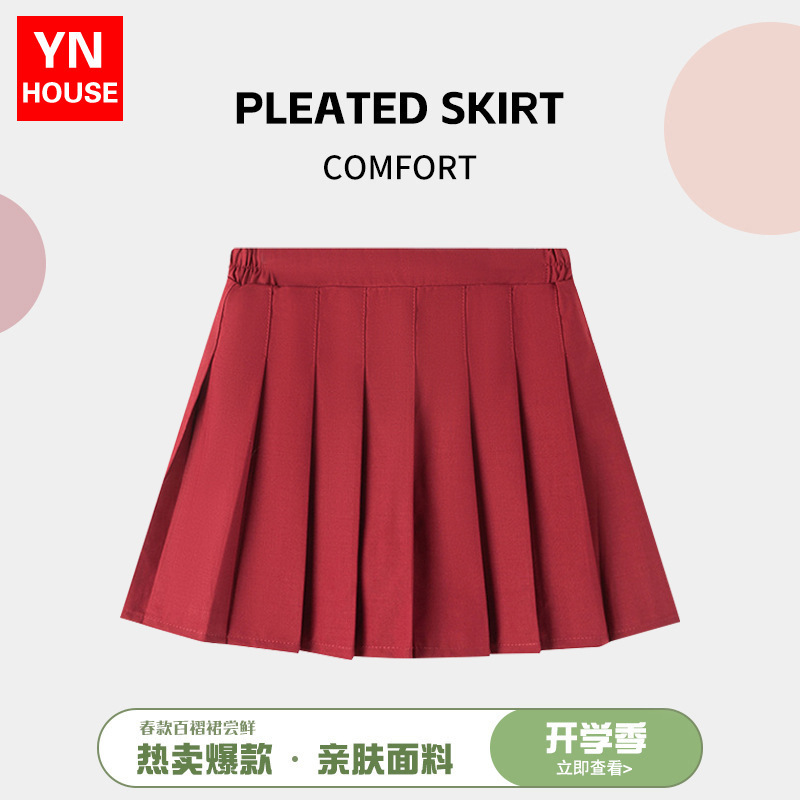 Плиссированная юбка для девочек, корейский стиль, новая юбка для колледжа