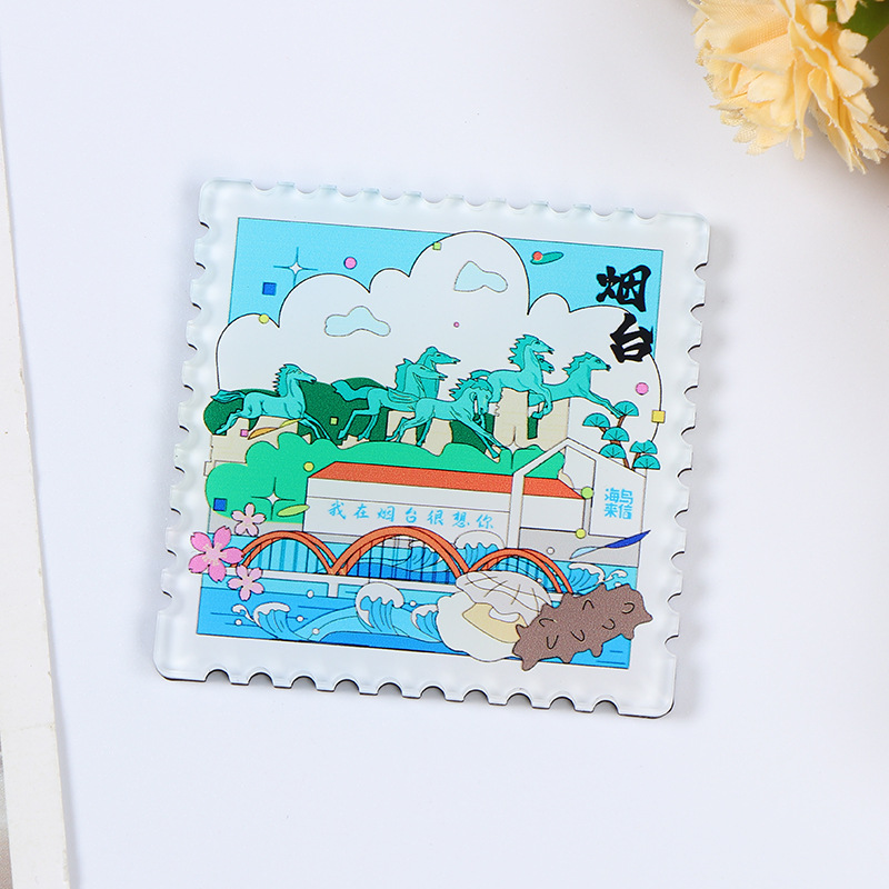 Creative Acrylic Map Stereo Refrigerator Magnet with Magnet Crystal Drop Plastic Soft Magnetic Personalized Cartoon Magnetic Glue Magnet
