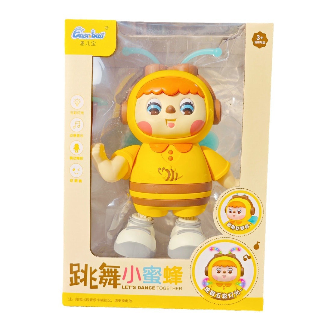 Children's electric dancing bee light music stall maternal and child educational kindergarten gift children's toys wholesale