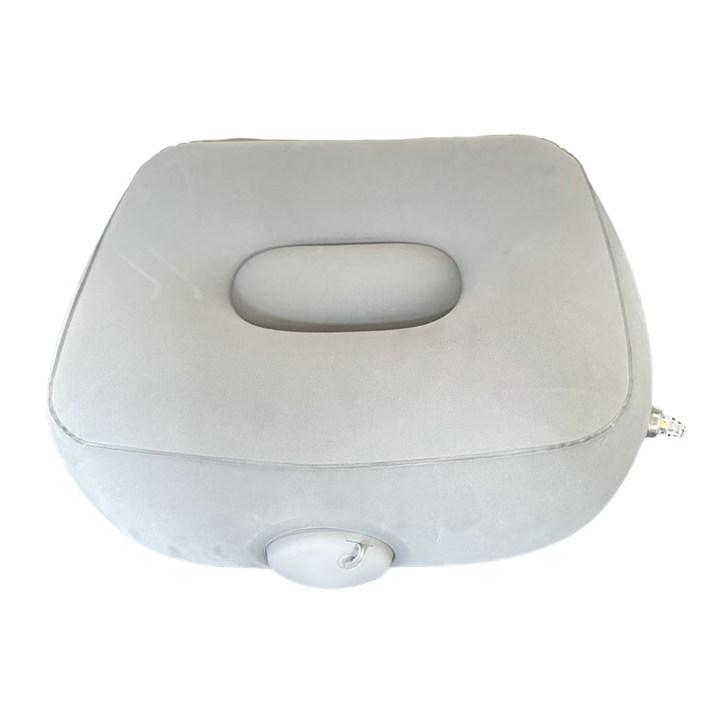 Portable Travel Inflatable Footrest Footstool Office Nap Rest Footrest Flocking Pvc Outdoor Cushion