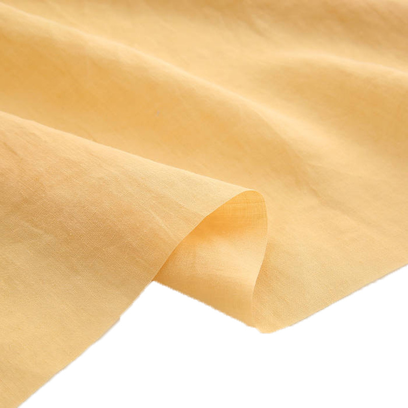 Ramie Sand Washed Fabric Washed Linen Sweat-Absorbent Breathable Linen Shirt Dress Washed Linen Pure Ramie