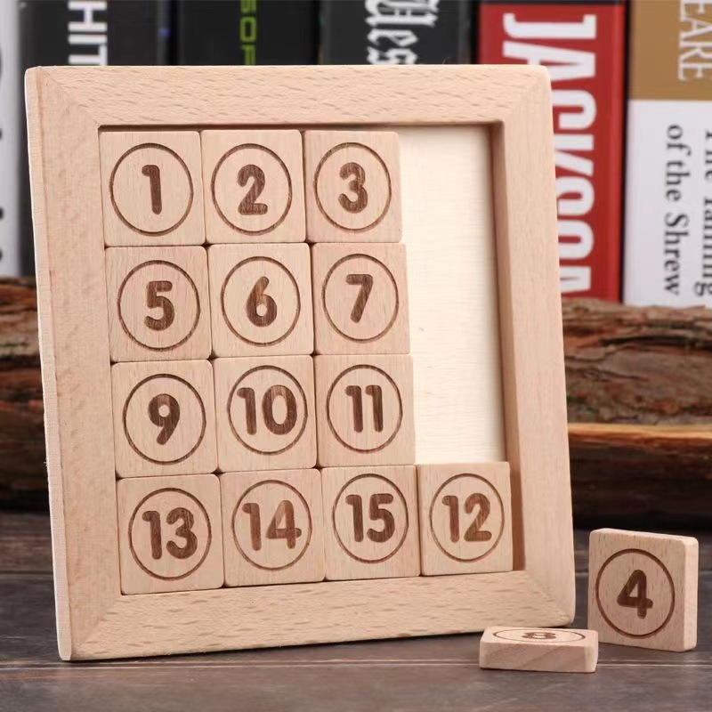 Digital Huarong Road Elementary School student digital game mathematics learning digital puzzle creative wooden digital puzzle