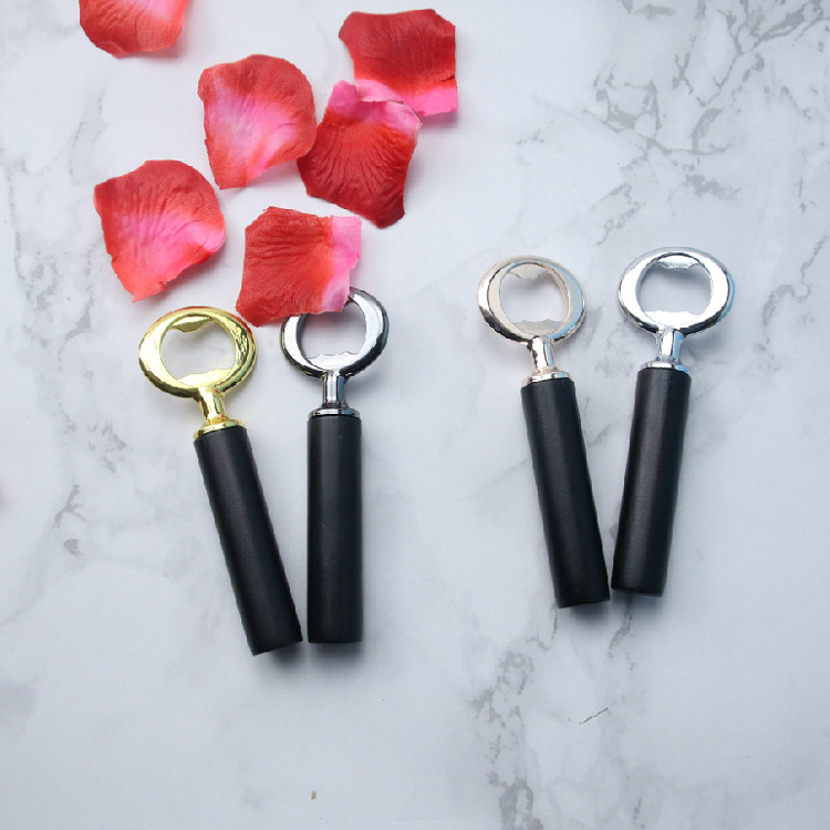 in stock Amazon Explosive Zinc Alloy Chrome Plated Wooden Handle Bottle Opener DIY Nut Long Rod Bottle Opener Kit DIY String