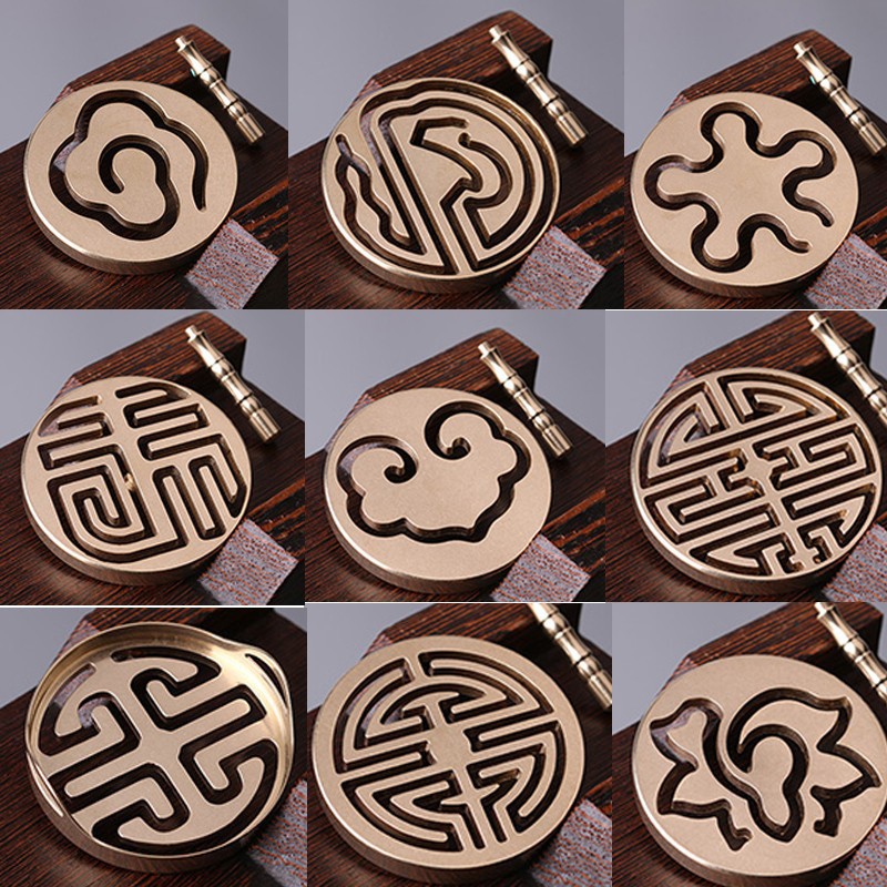 Чистая медная курильница набор инструментов серый пресс двенадцать знаков зодиака