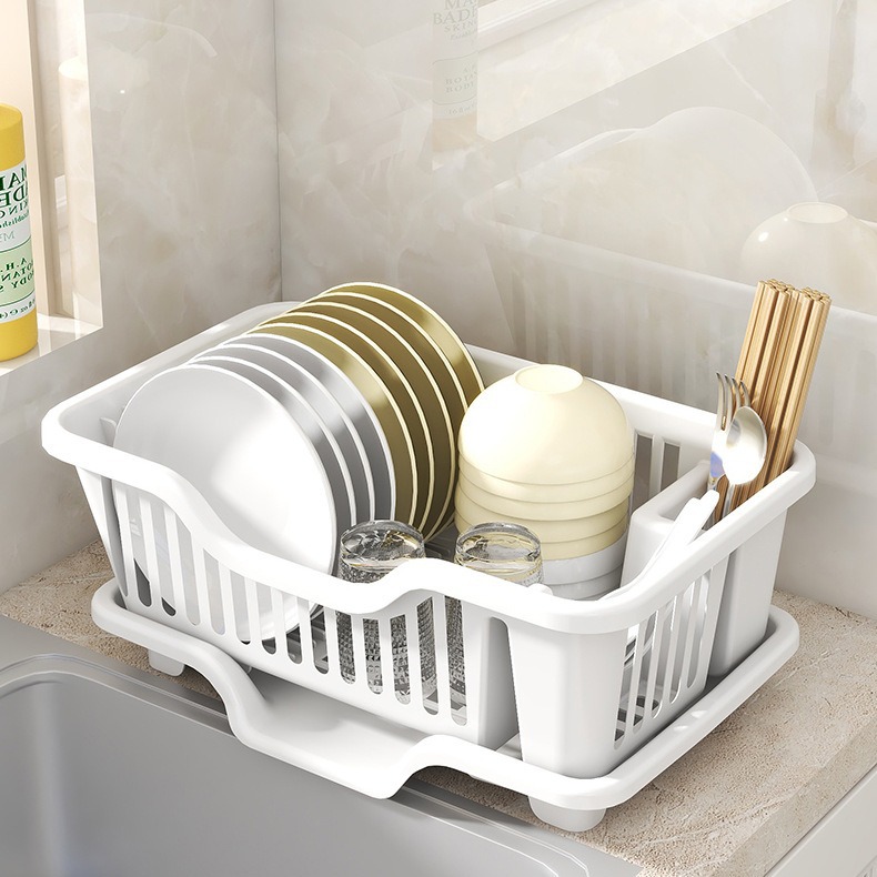 Drainage Dish Rack Kitchen Countertop Tableware Water Filter Storage Cupboard Household Multi-Functional Sink Rack